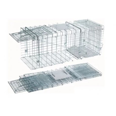 Jaula Trampa tipo Tomahawk Plegable Captura Viva Gatos 18x21x60cm